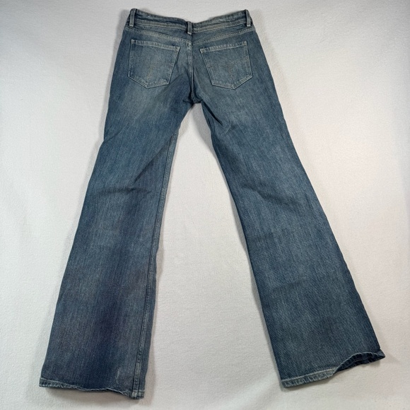 Bershka Jeans Womens 2 Blue Flare Mid Rise Medium Wash - Picture 2 of 10